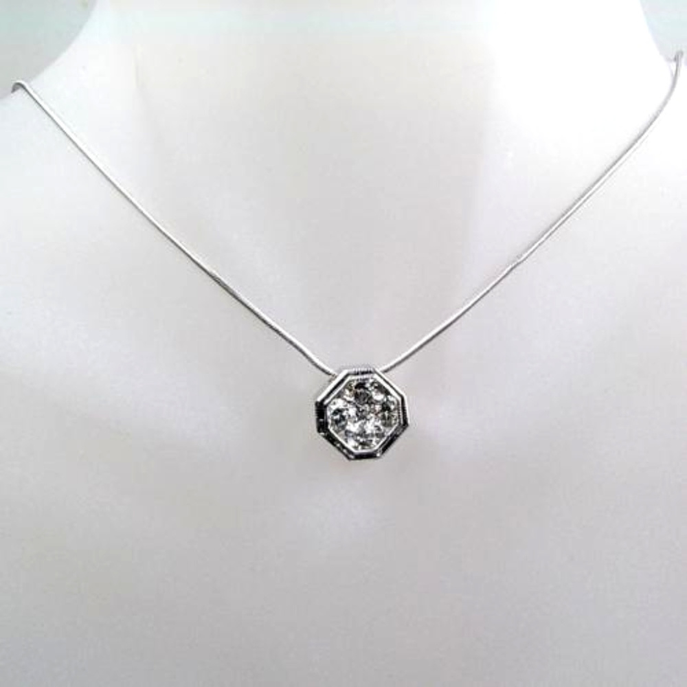 Diamond Necklace .61TDW 14KT White Gold